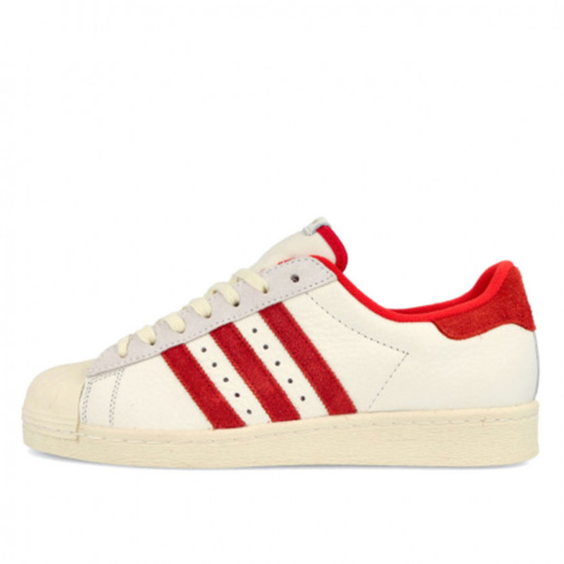 adidas Originals Superstar 80s Deluxe 'White Red'" B35982 - 1