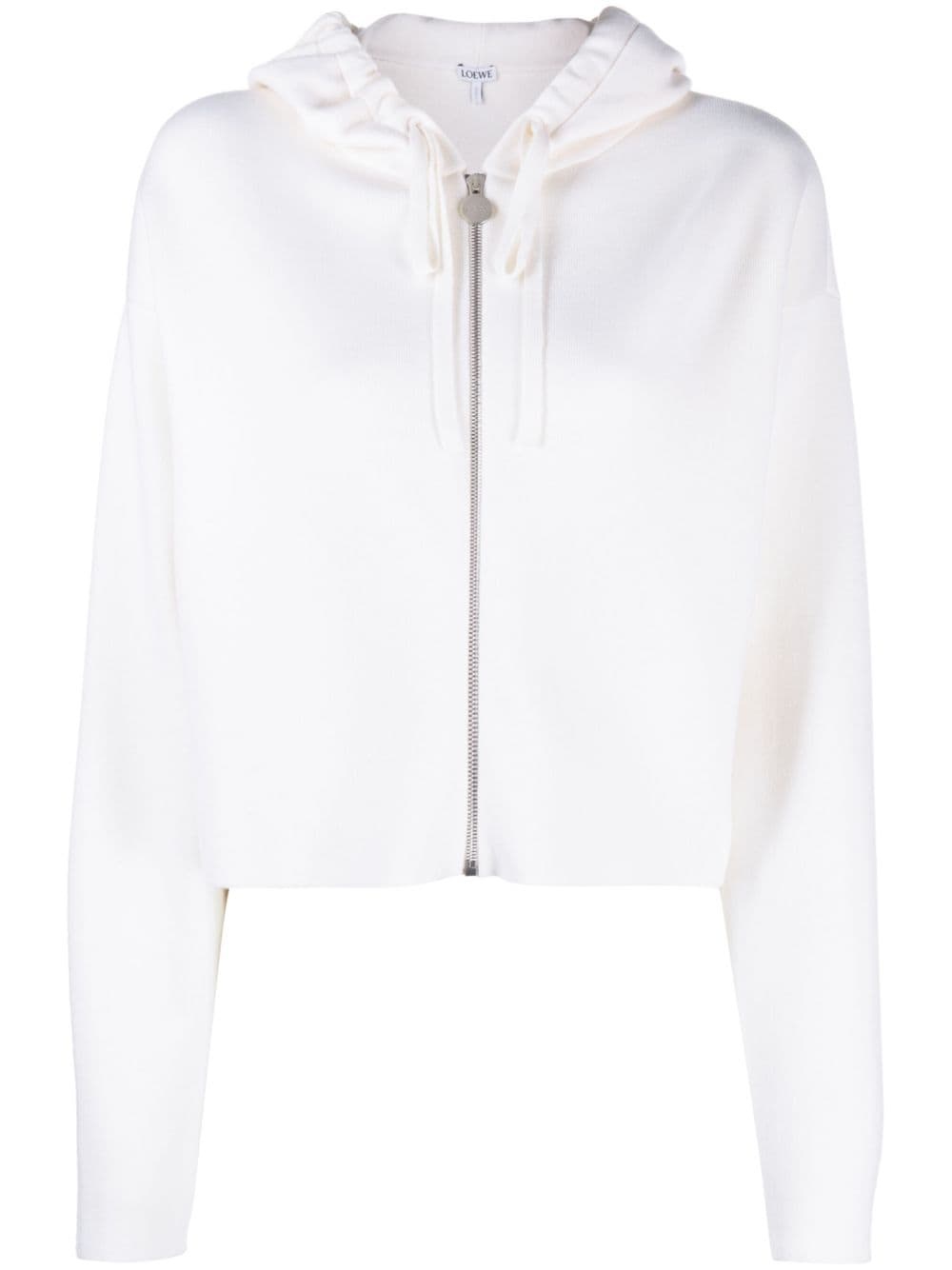 cropped zip-up hoodie - 1