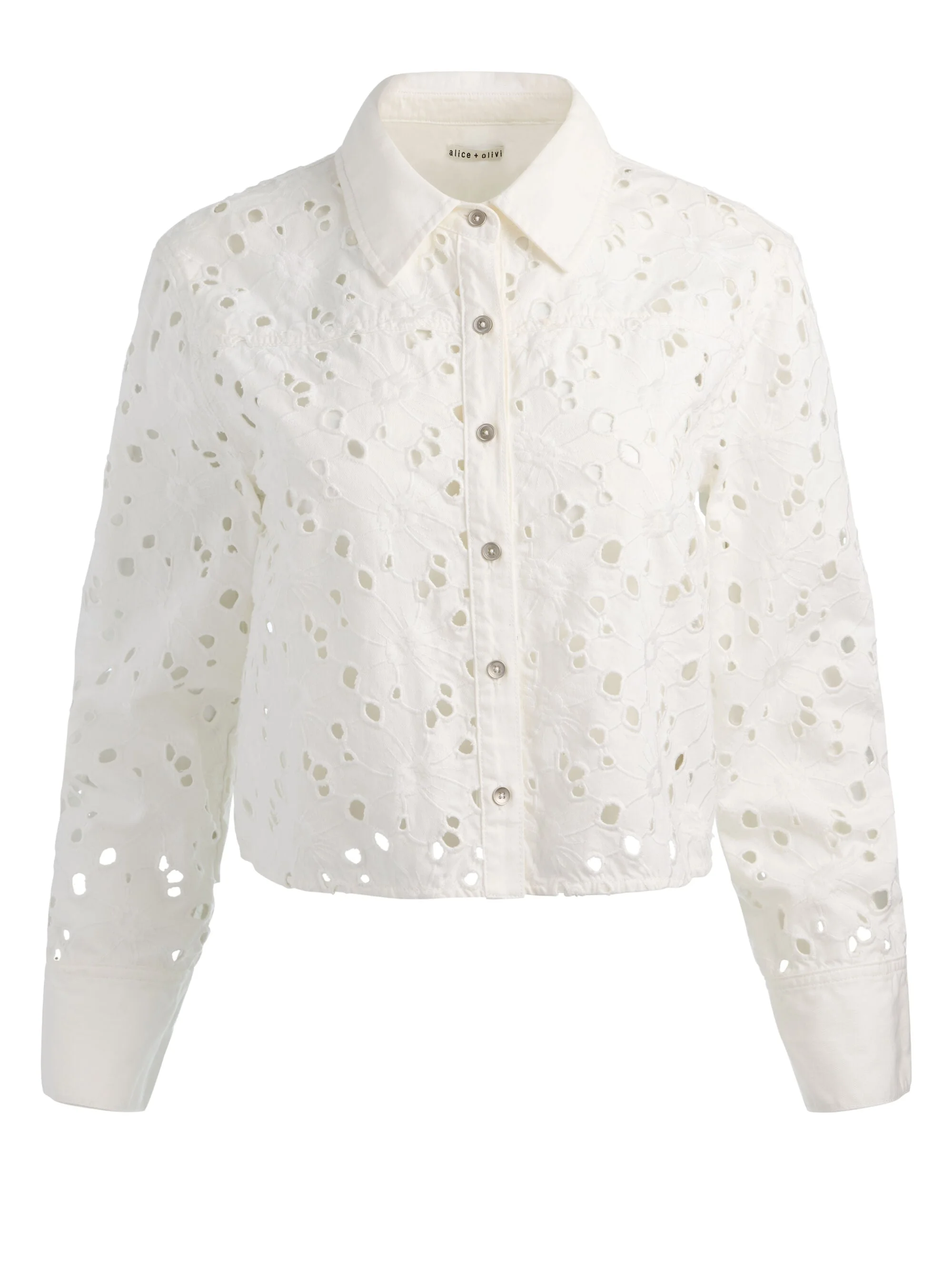 FINELY LASER-CUT DENIM BUTTON DOWN - 1