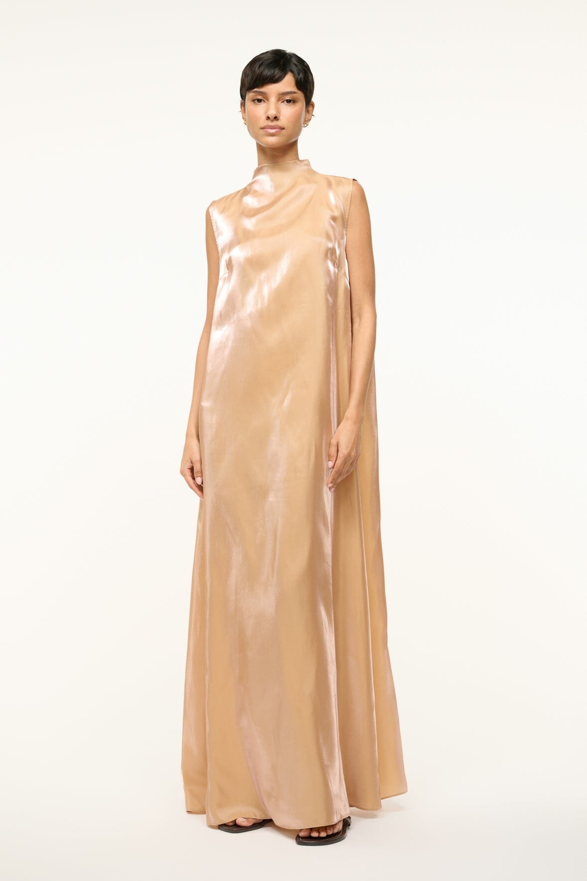 STAUD ARAYA DRESS ROSE GOLD - 4