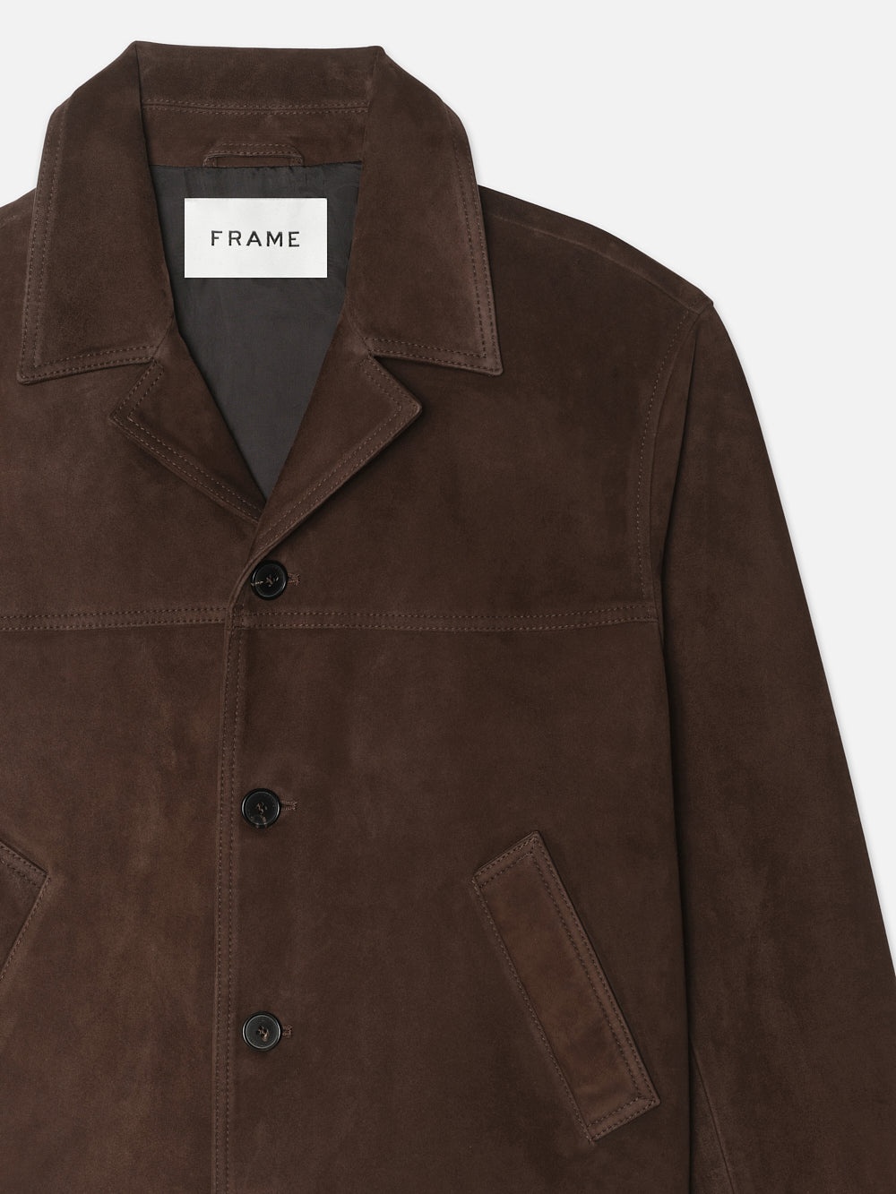 Retro Suede Jacket in Chocolate - 2