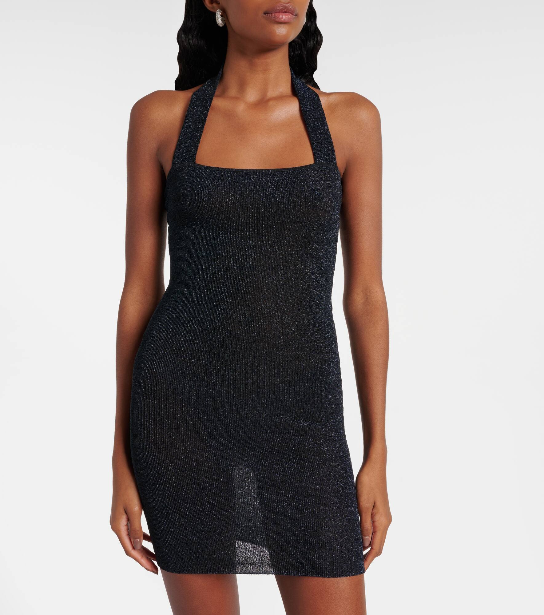 Gathered lamé minidress - 6