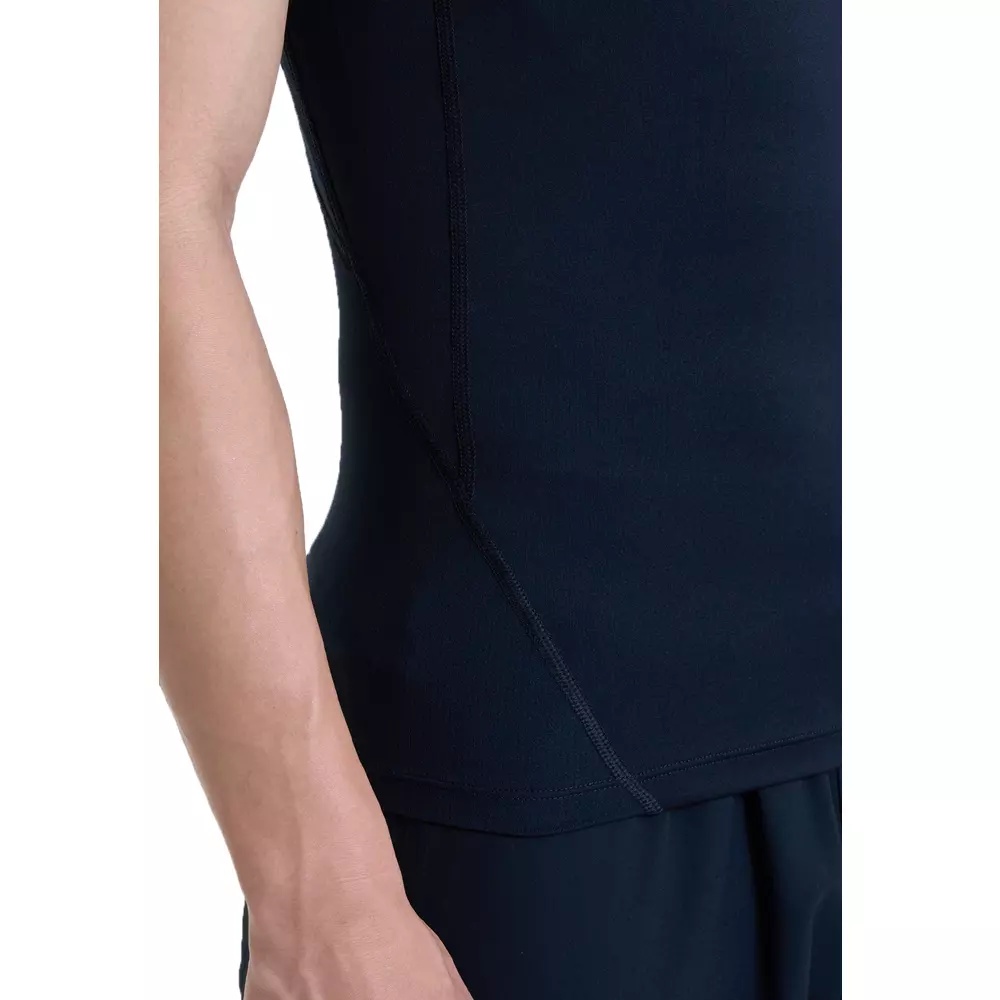 Men's HeatGear Compression Mock Short-Sleeve Shirt-Black - 5