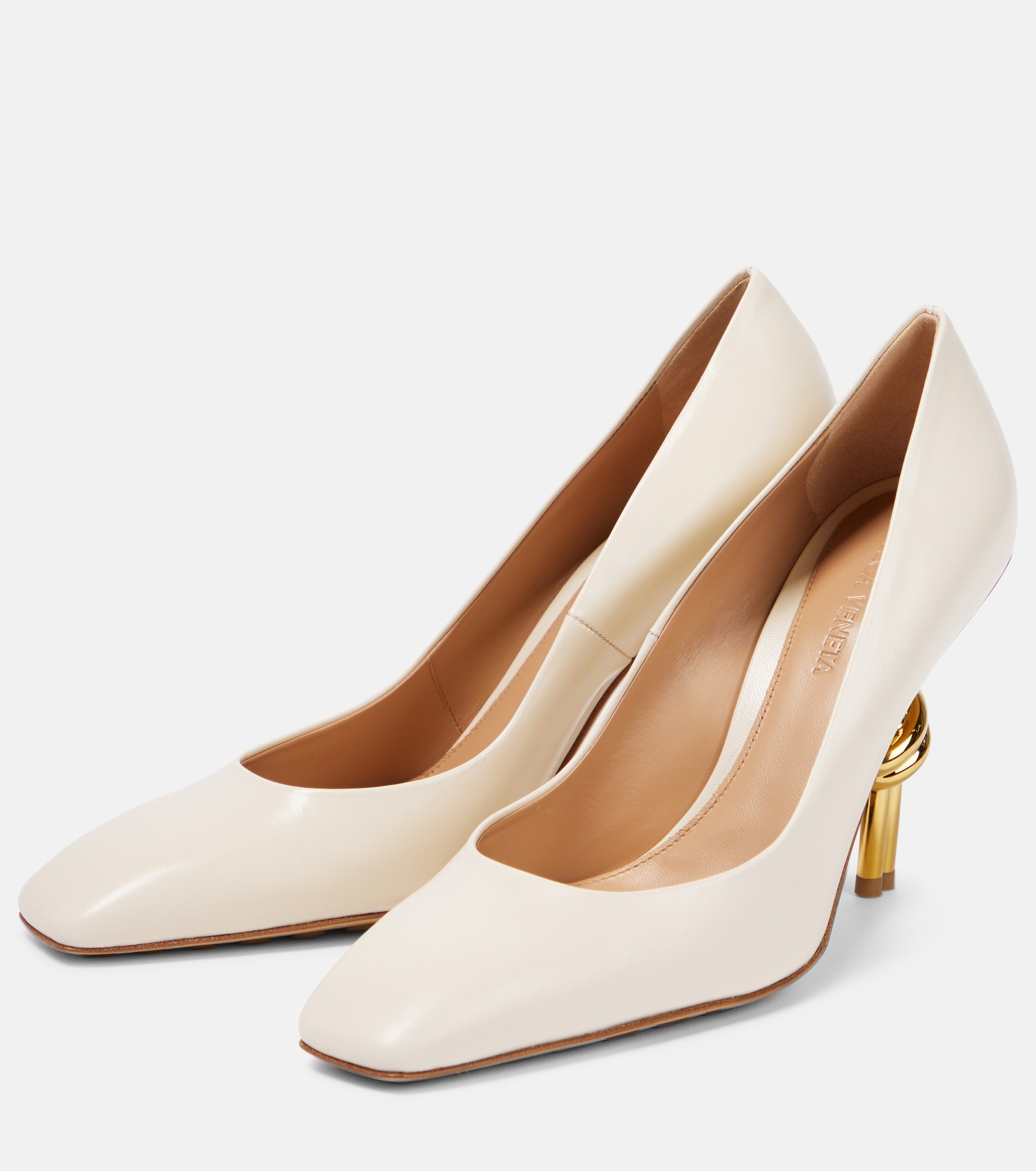 Knot leather pumps - 5