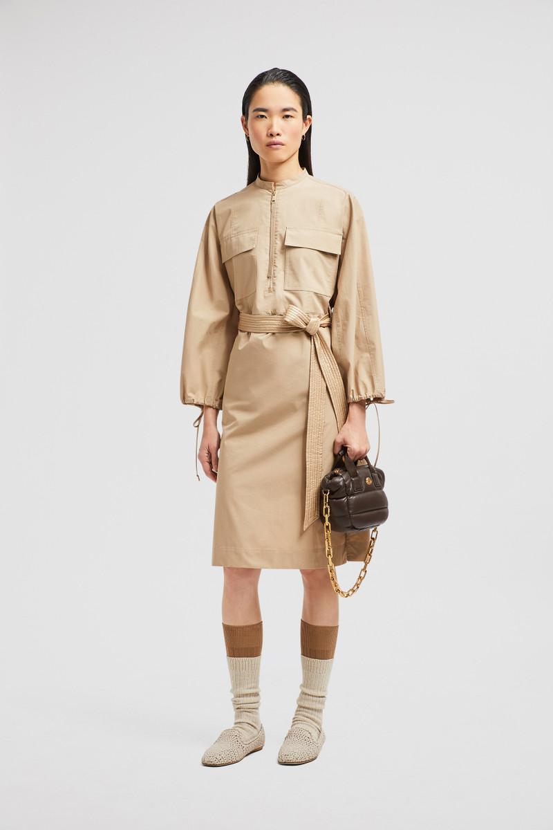 Moncler Belted Poplin Midi Dress outlook