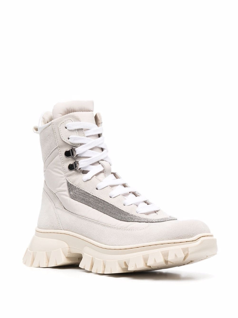 Brunello Cucinelli Monili-trim panelled boots outlook