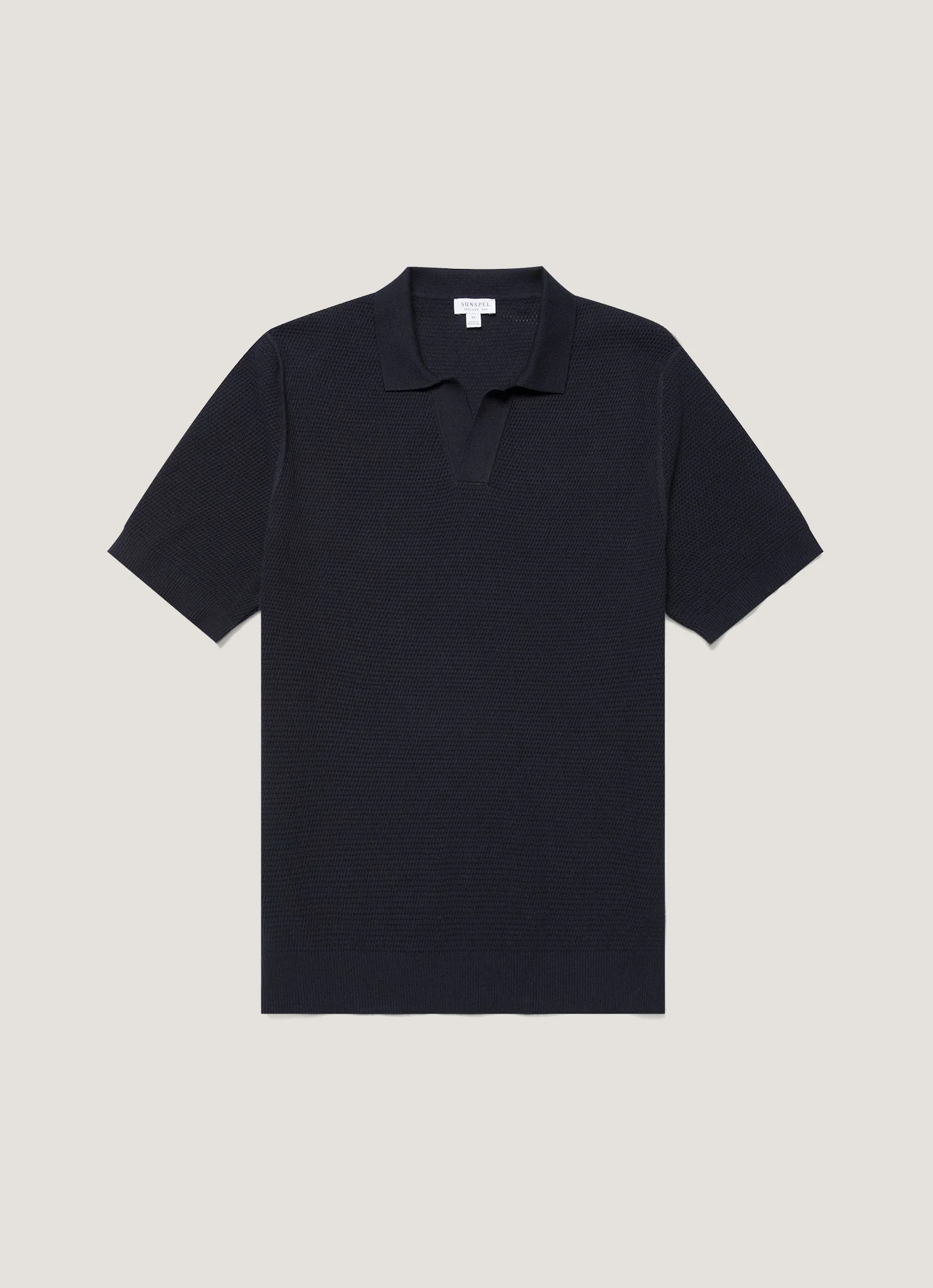 Compact Mesh Knit Polo Shirt - 1