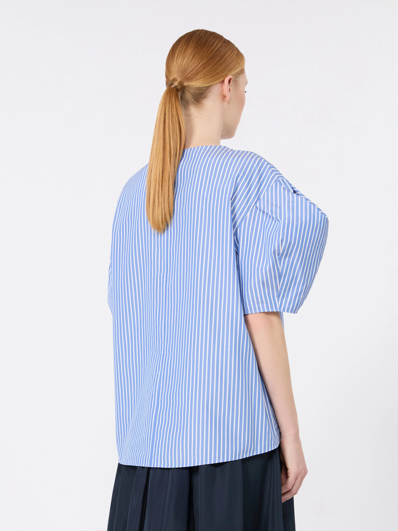 SABRINA Cotton poplin blouse - LIGHT BLUE 4