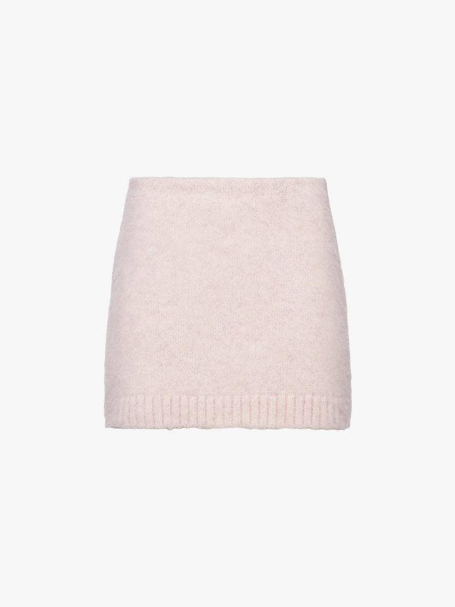 Ribbed-knit Shetland-wool mini skirt - 1