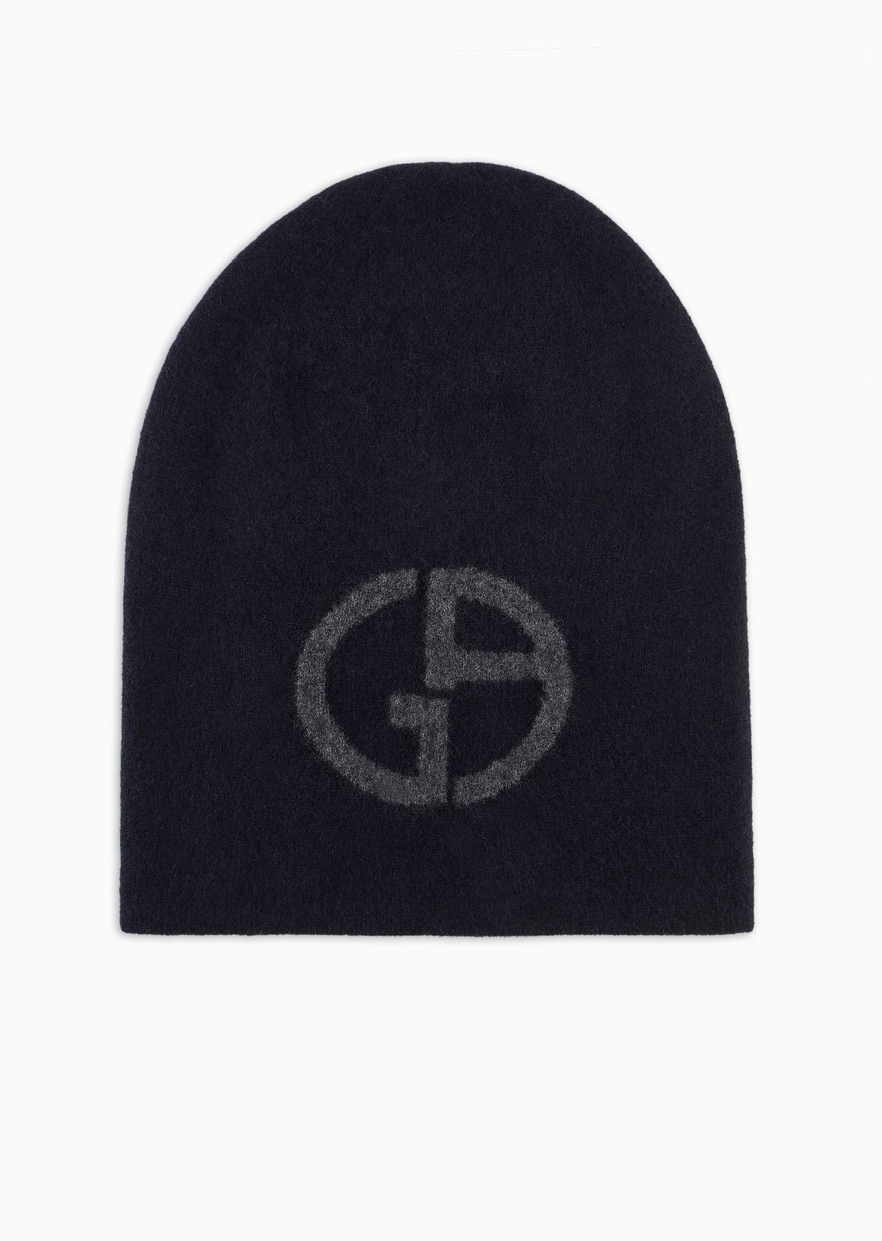 Cashmere jacquard logo beanie - 1