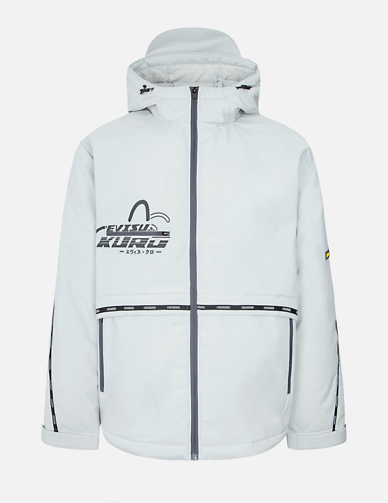 Moving Seagull PVC Patch Hooded Down Jacket 1