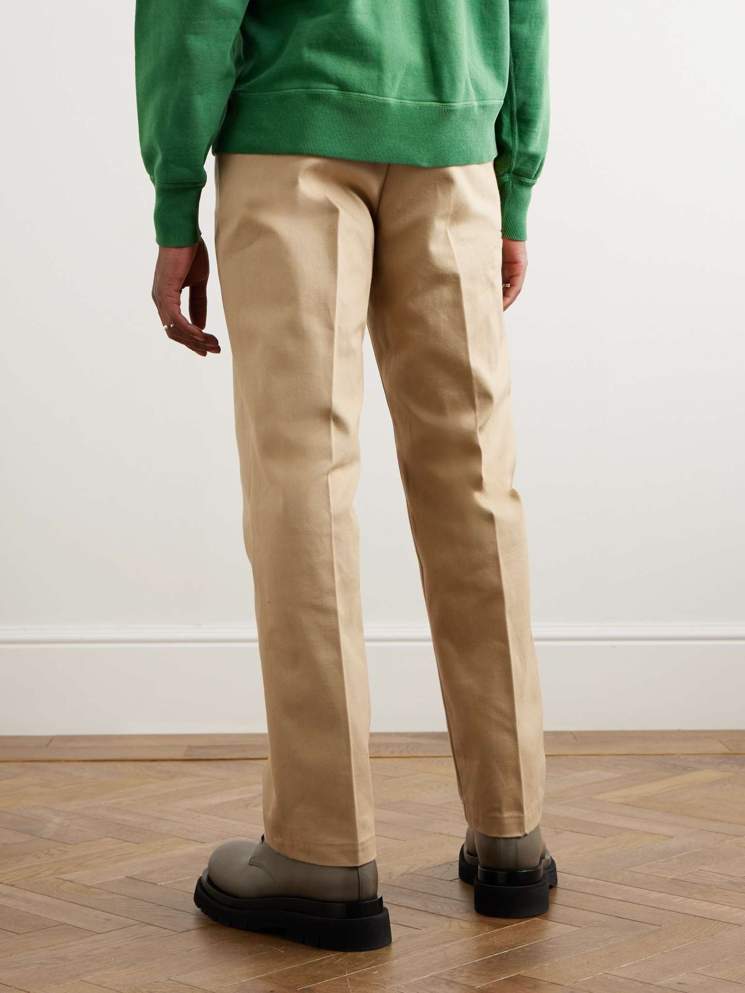 Straight-Leg Pleated Cotton-Canvas Trousers - 4