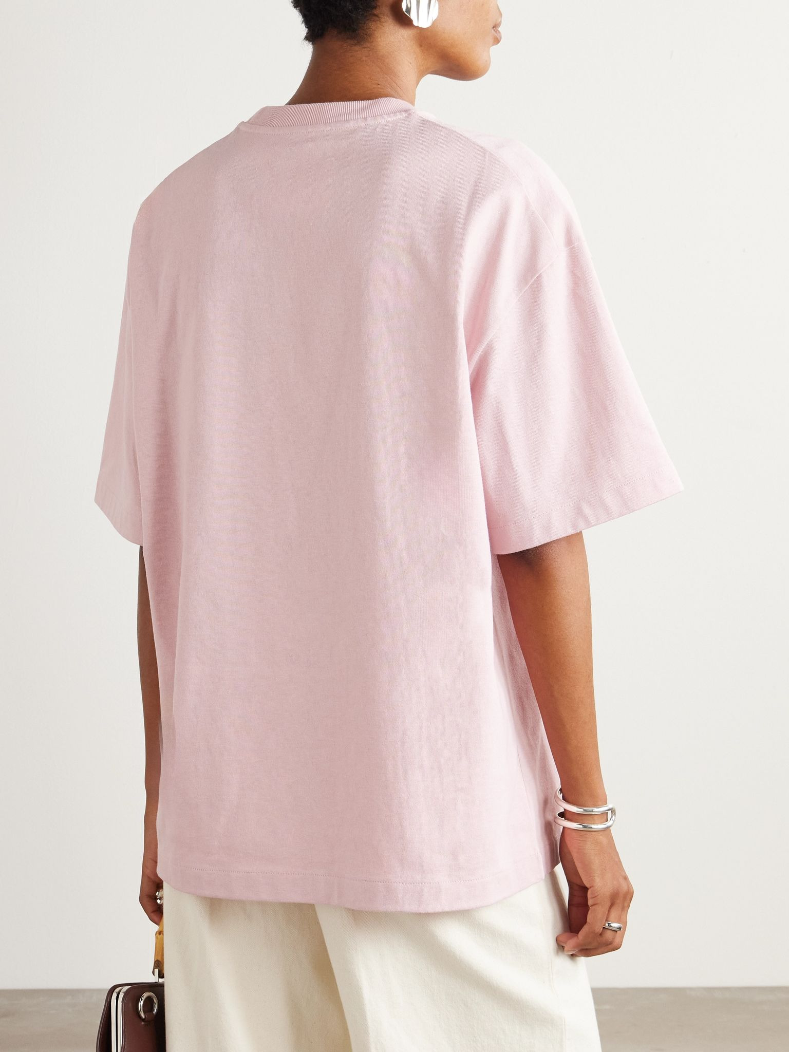Printed cotton-jersey T-shirt Pink - 4
