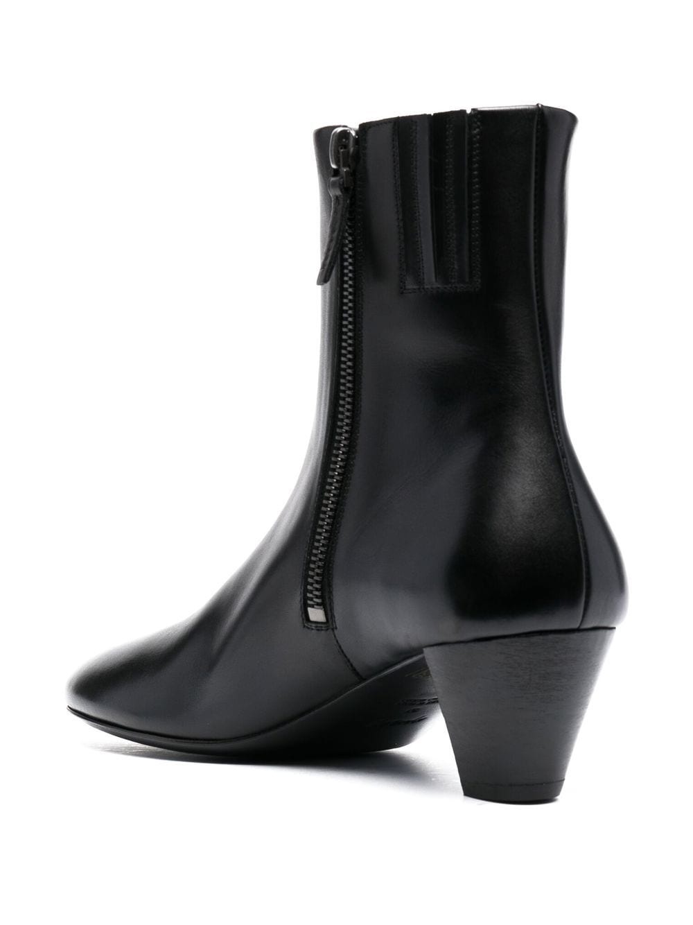 60mm heeled leather boots - 3