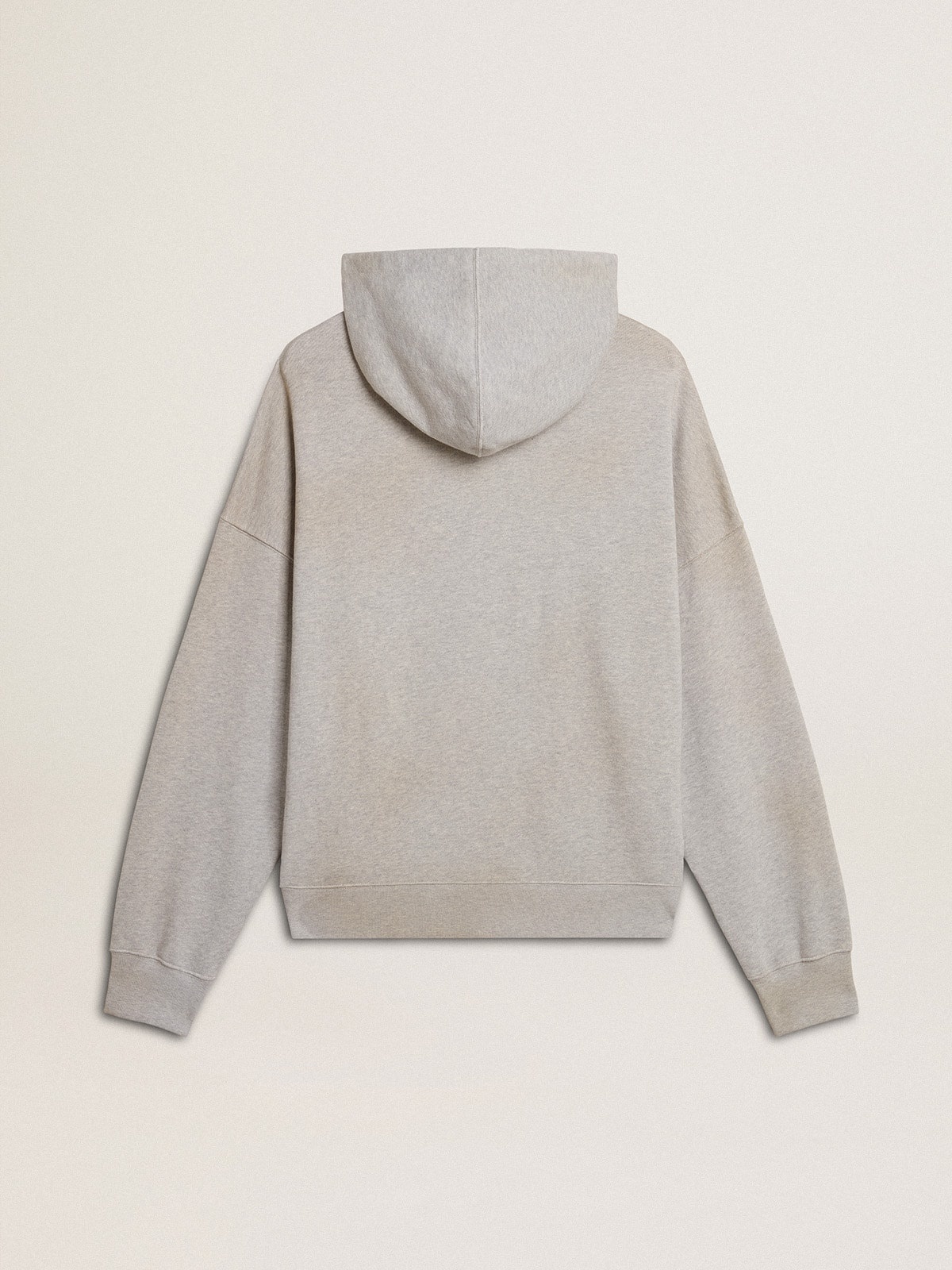 Hooded sweatshirt in worn gray with embroidered vintage logo - 6