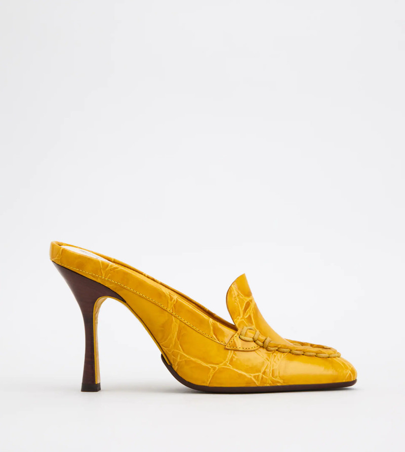 SPIGA MULES IN LEATHER - YELLOW - 1