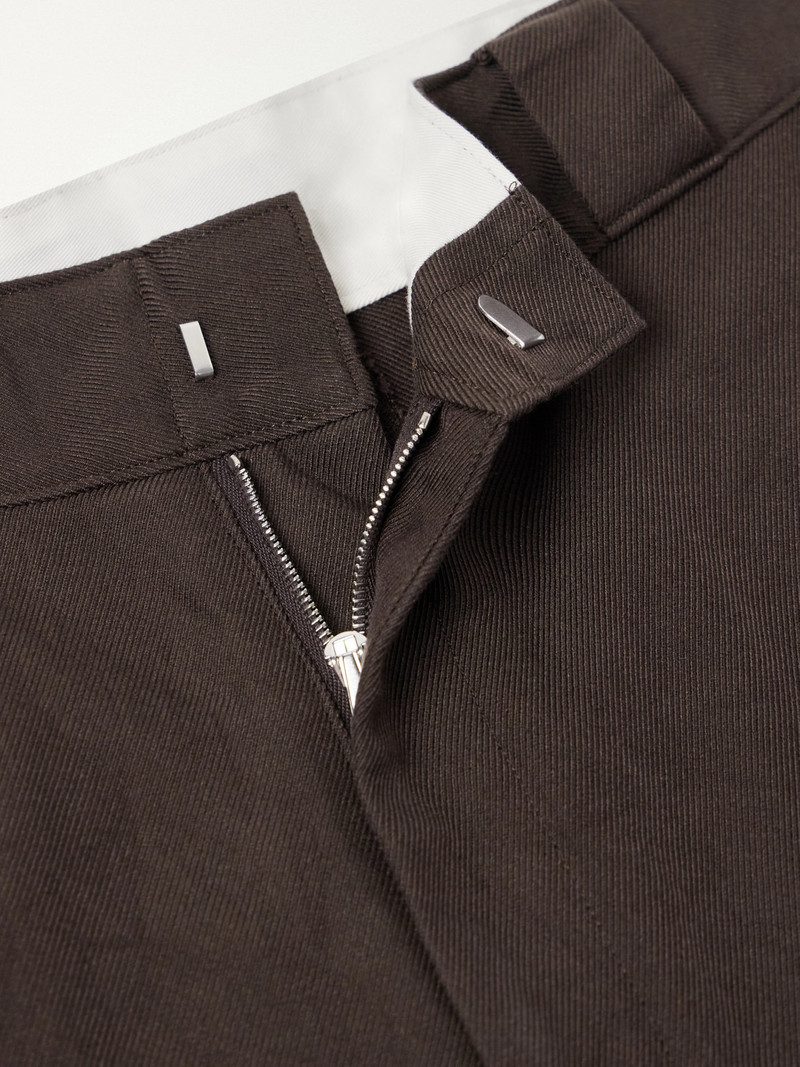 Straight-Leg Cotton and Silk-Blend Trousers 6
