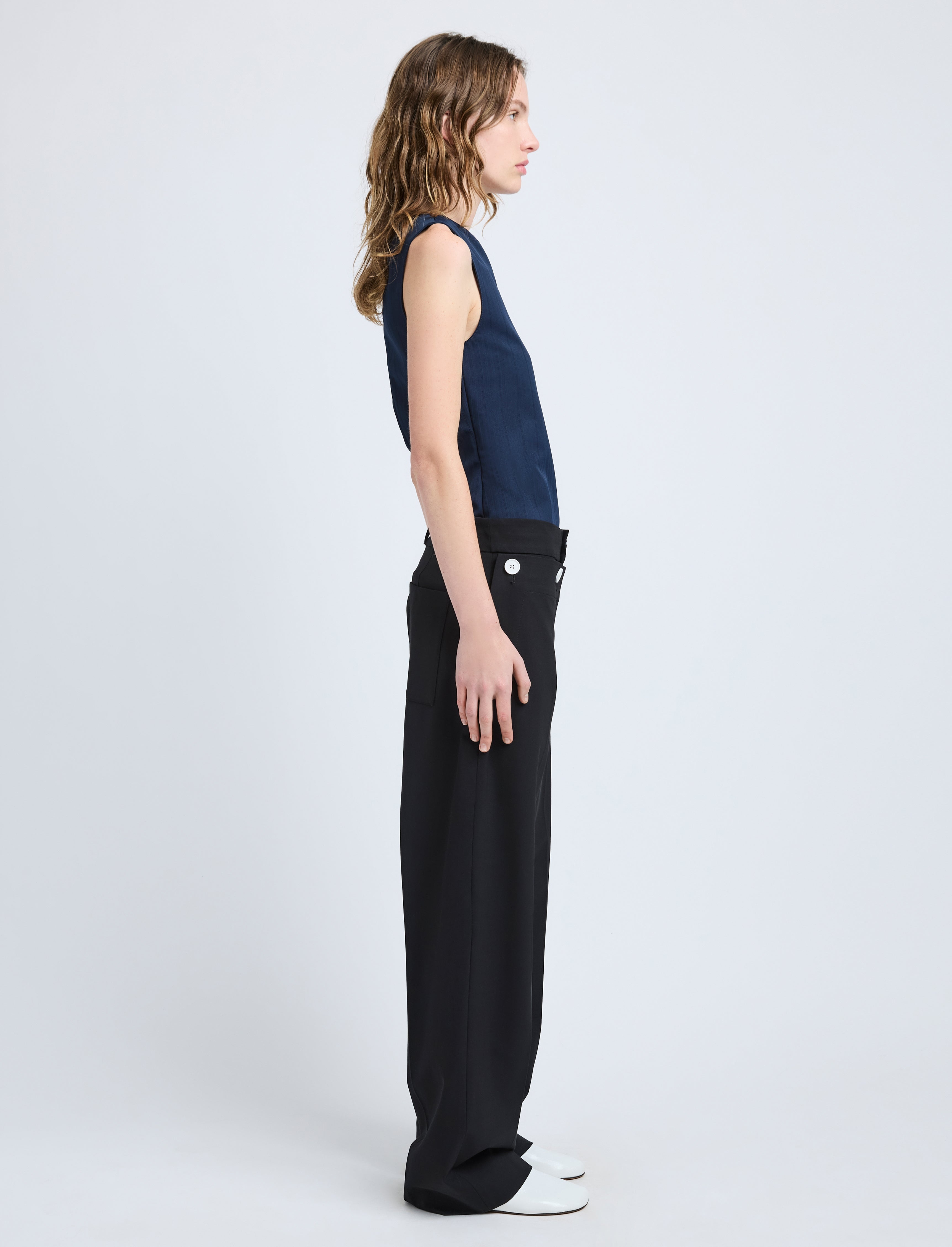 Marin Top in Technical Nylon Jacquard - 4