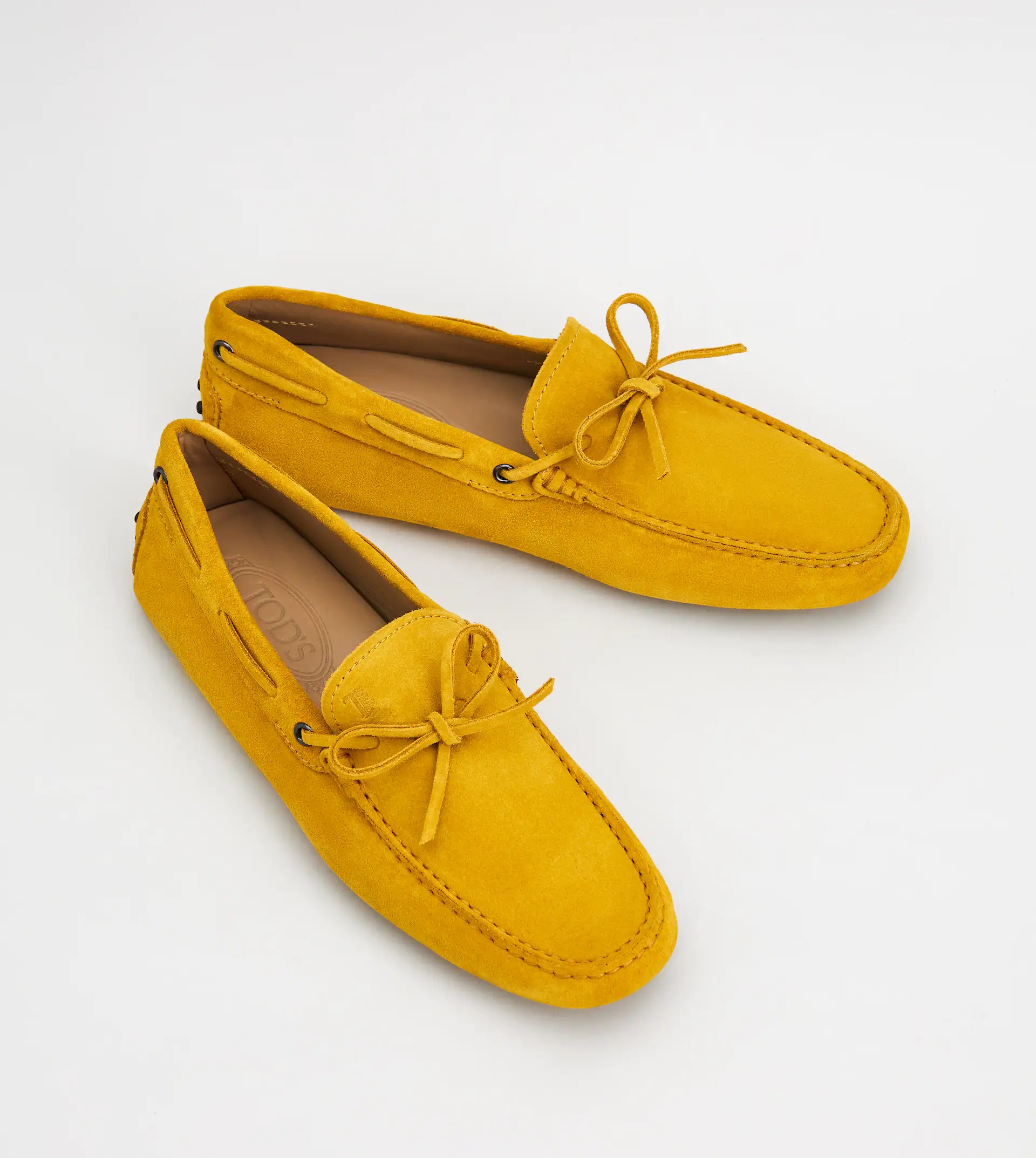 GOMMINO DRIVING SHOES IN SUEDE - YELLOW - 2