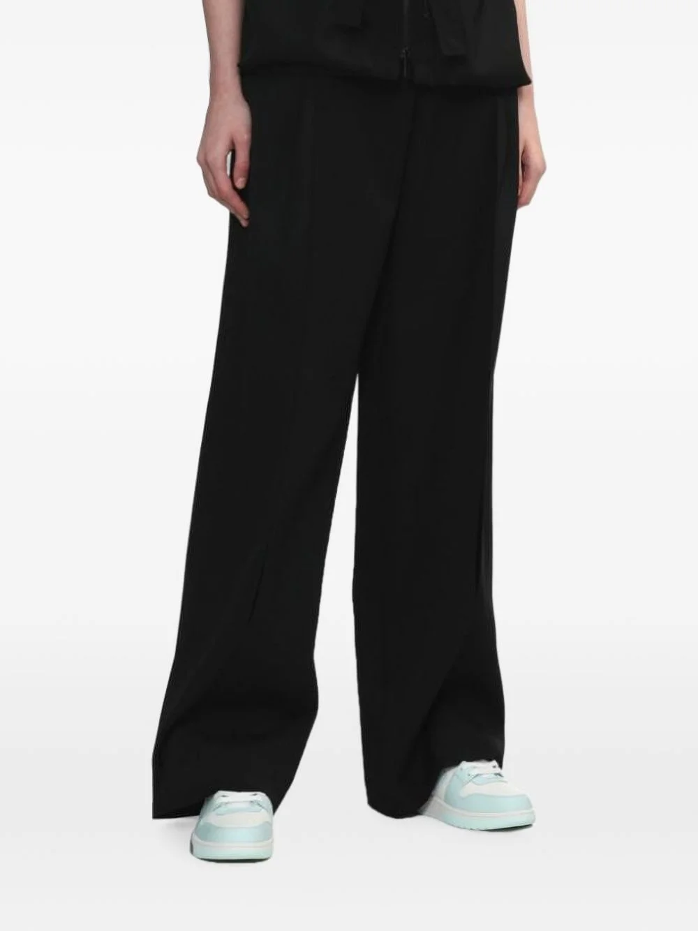front-slit tailored trousers - 1