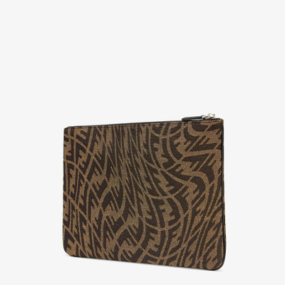 FENDI Brown canvas pouch outlook