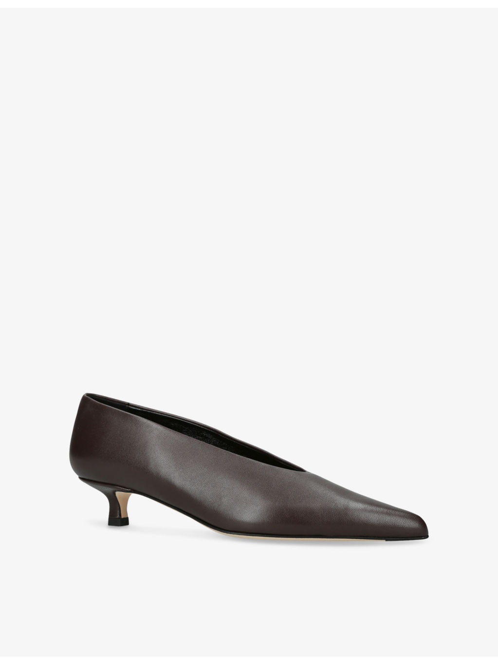 Clara Pointed-Toe Heeled Leather Pumps - 3