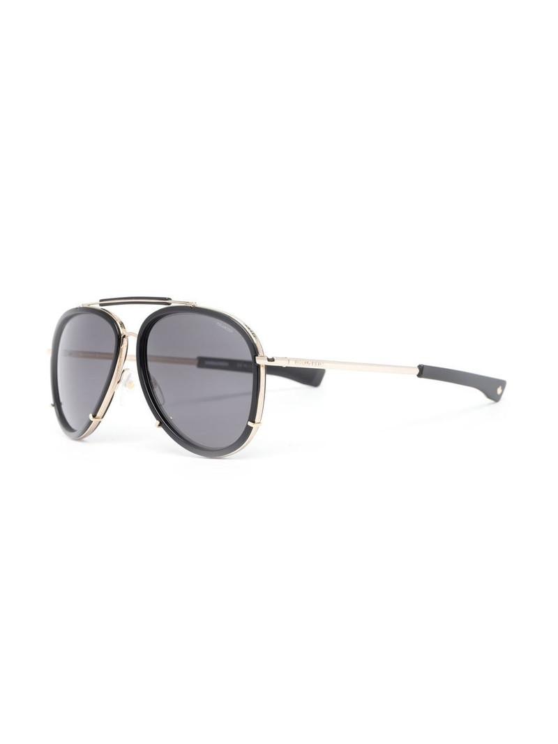 DSQUARED2 pilot-frame logo-debossed sunglasses outlook