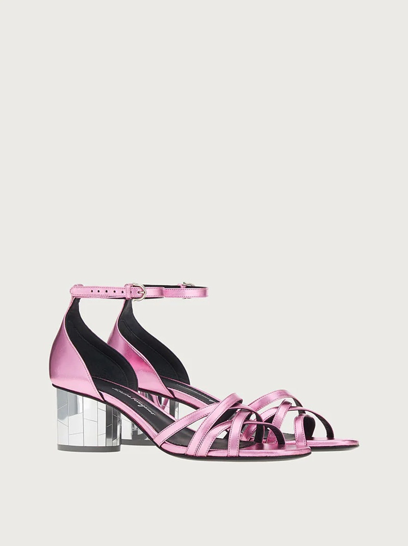 FERRAGAMO MIRRORED HEEL SANDAL outlook