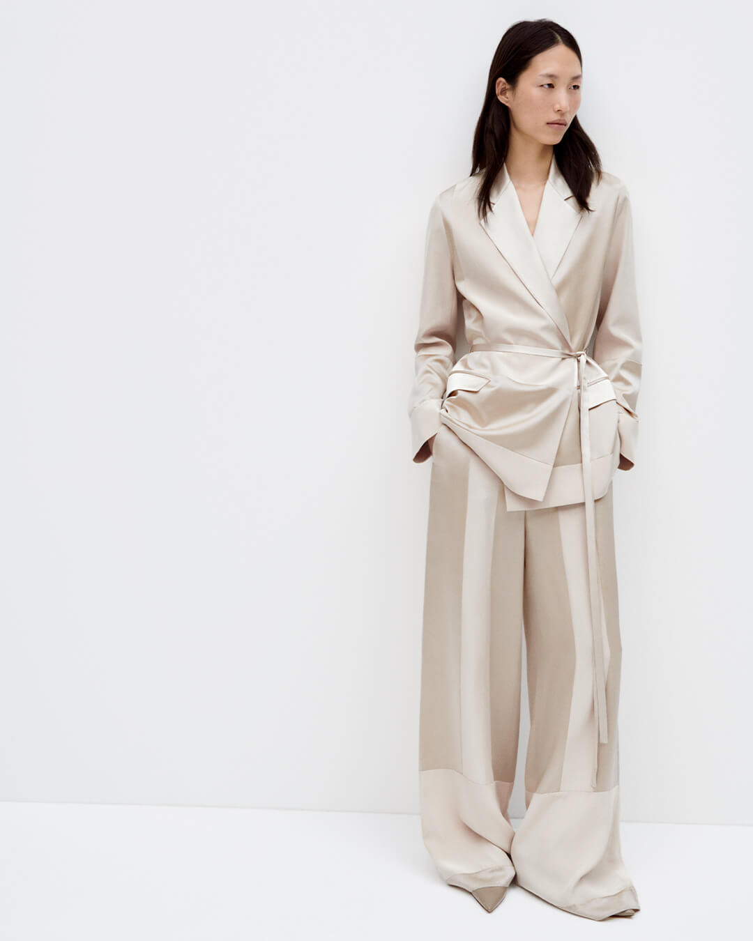 Amelia Shiny Matte Satin Jacket - 8