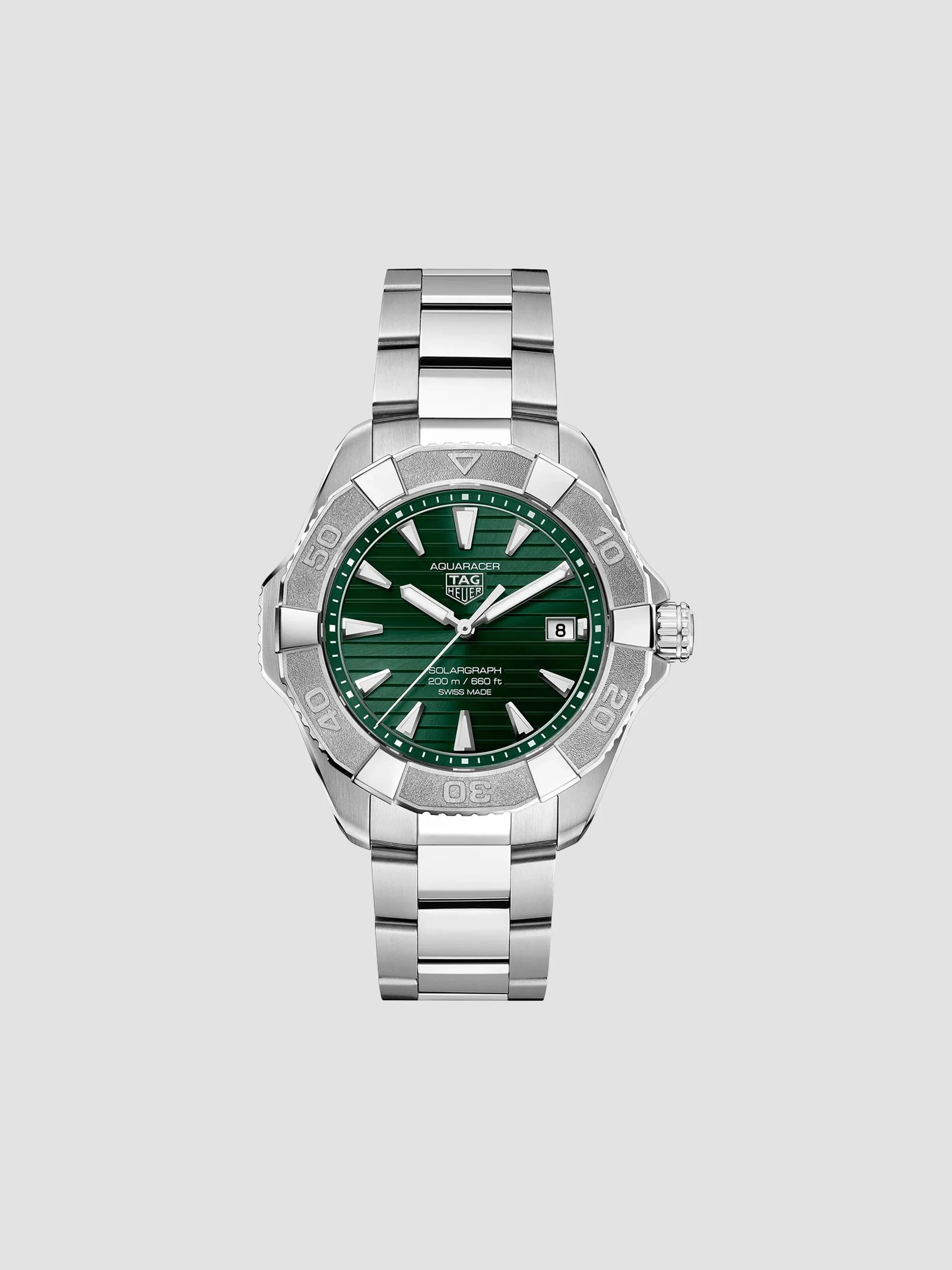 Women's Aquaracer Solargraph Stainless Steel Bracelet Watch/40MM - Green - 1