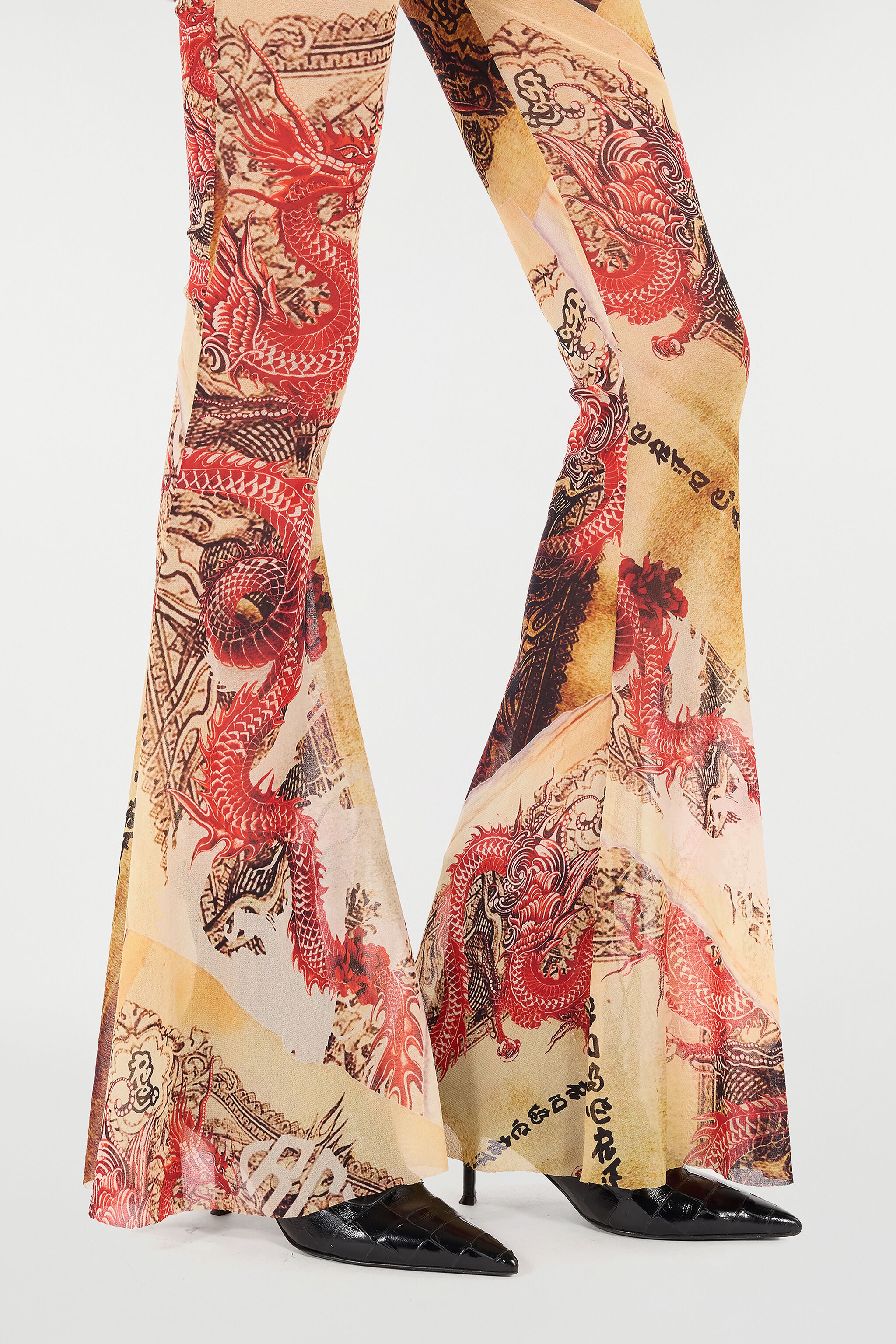 Pants with Oriental Print - 7
