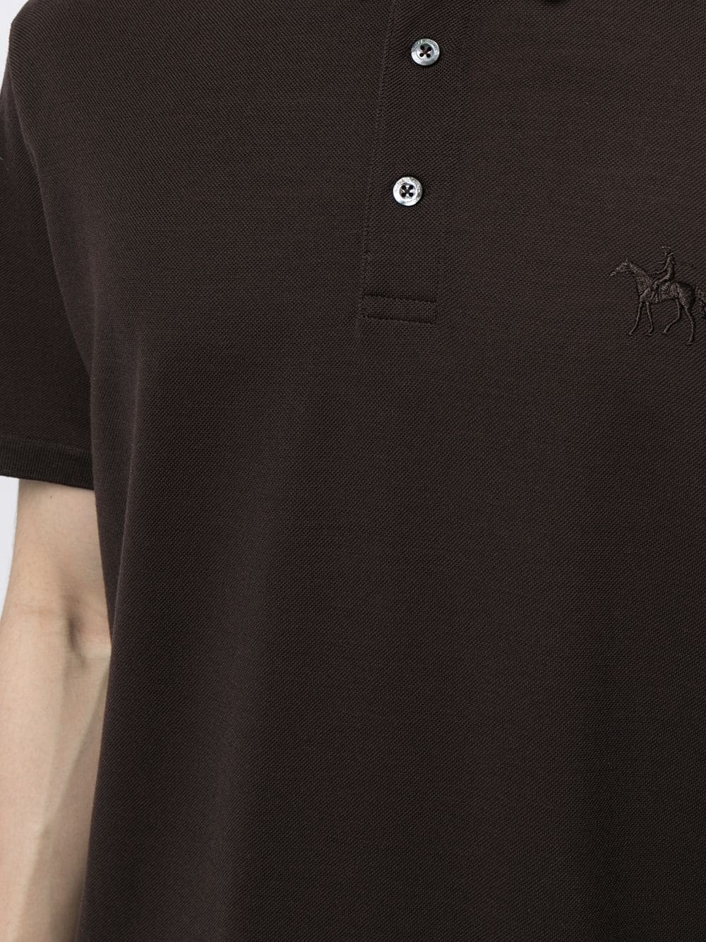 embroidered logo polo shirt - 5