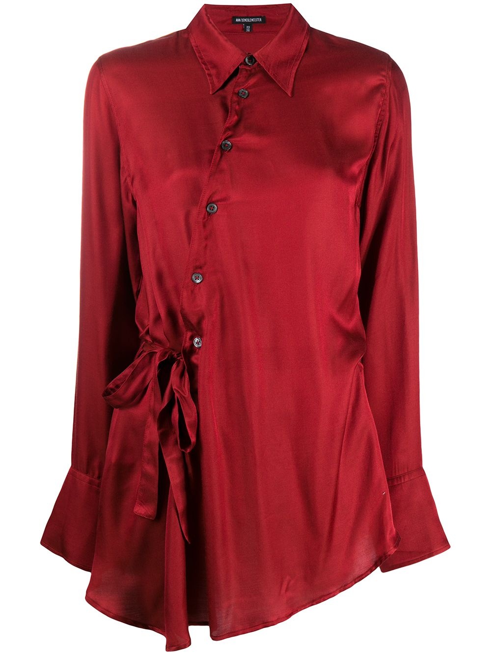 asymmetric satin blouse - 1