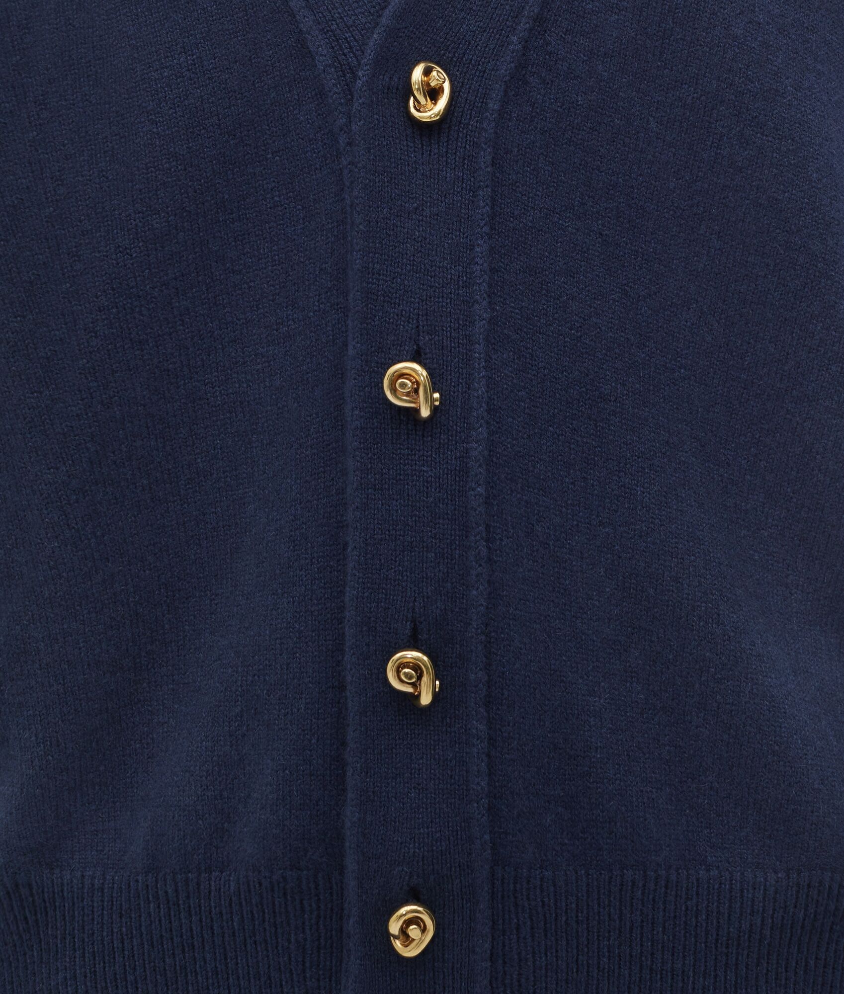 Cashmere Cardigan With Knot Buttons - 4