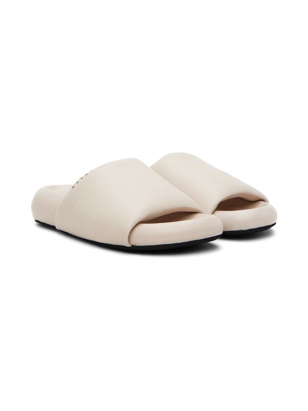 Beige Pouf Sandals - 4
