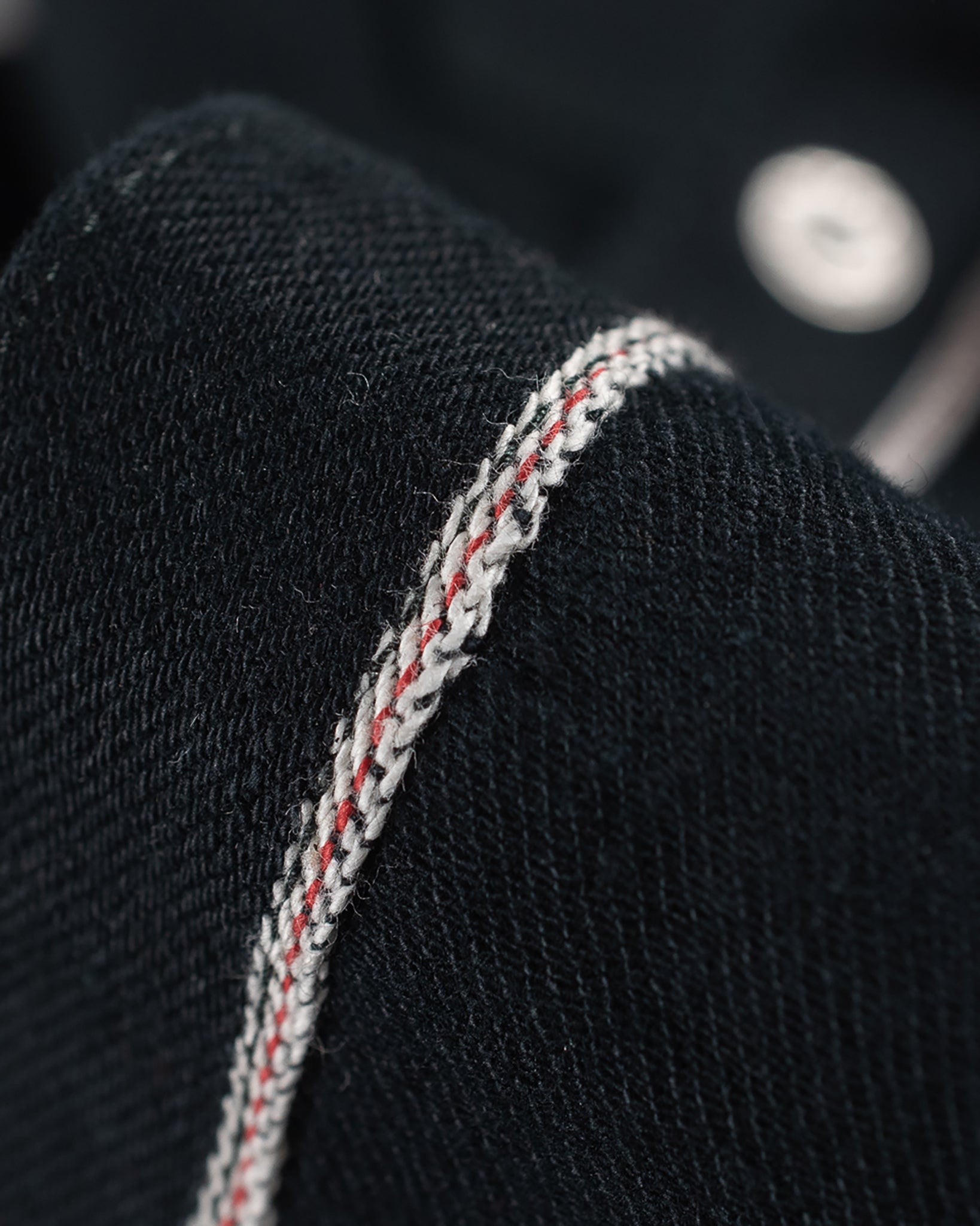 IHSH-218-BLK 12oz Selvedge Denim Western Shirt "The Johnny Cash III" - Superblack - 19