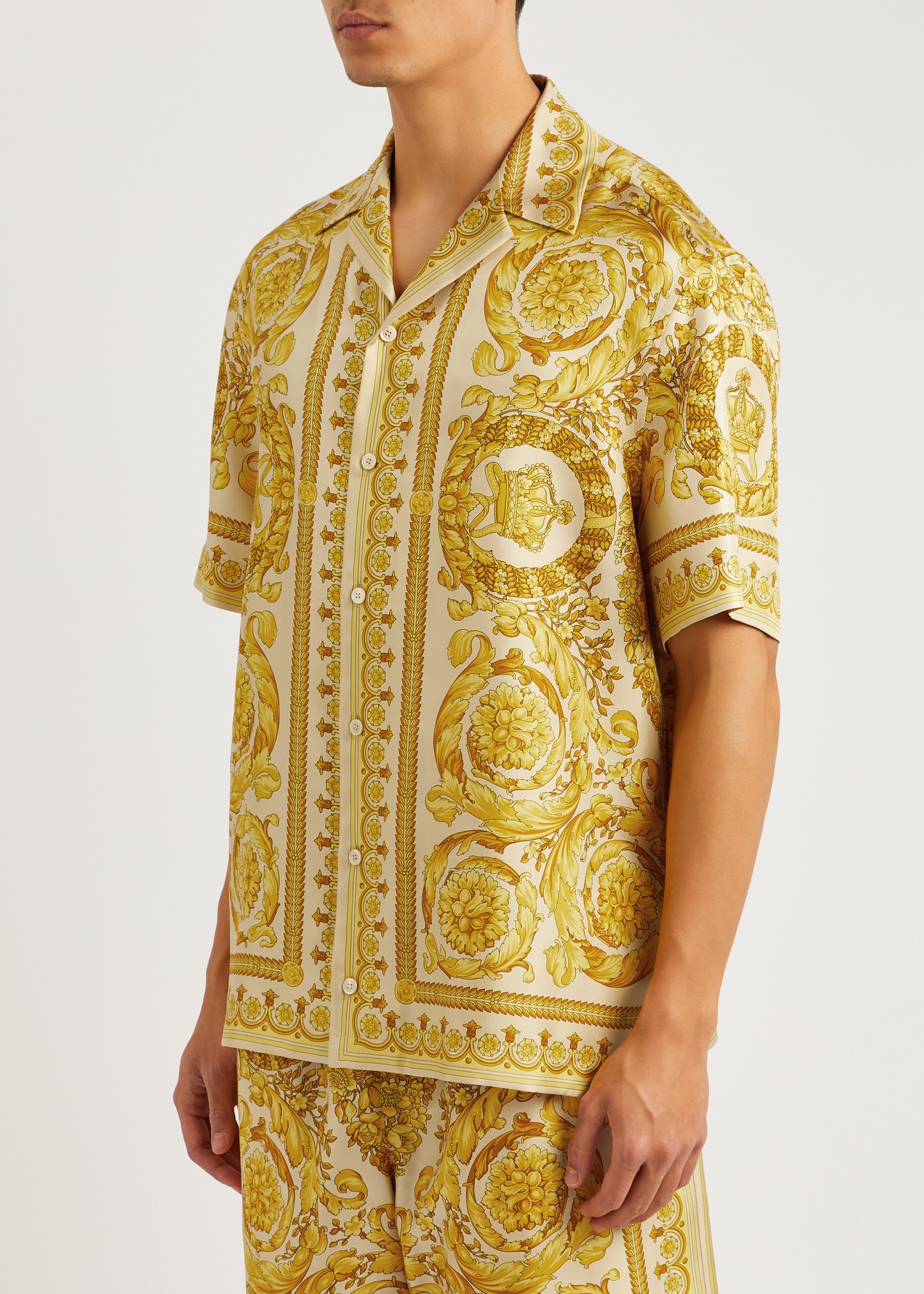 Baroque printed silk-twill shirt - 2