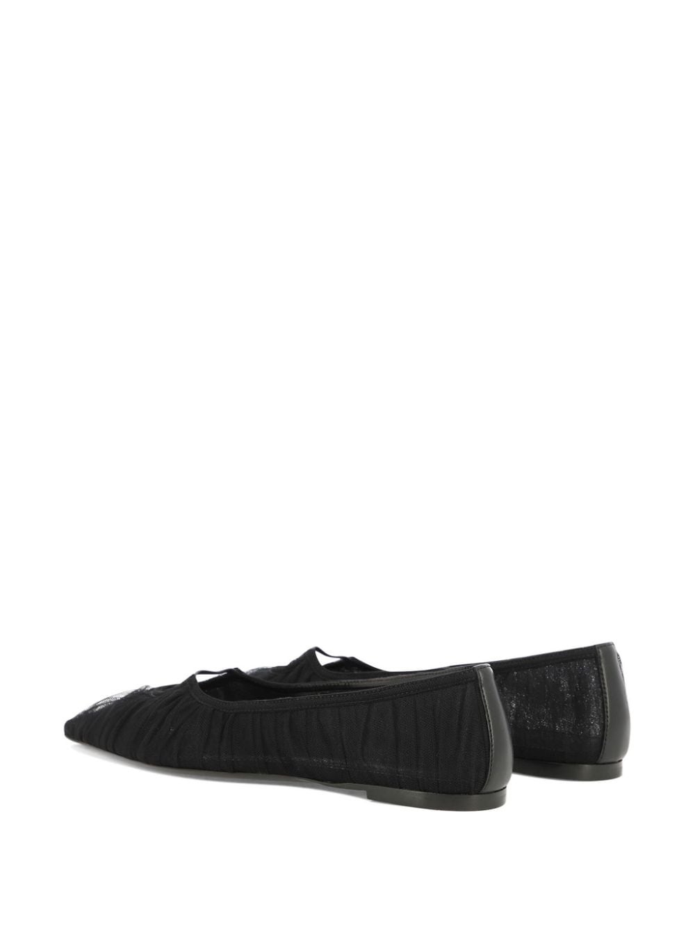 pointed-toe mesh ballerina shoes - 7