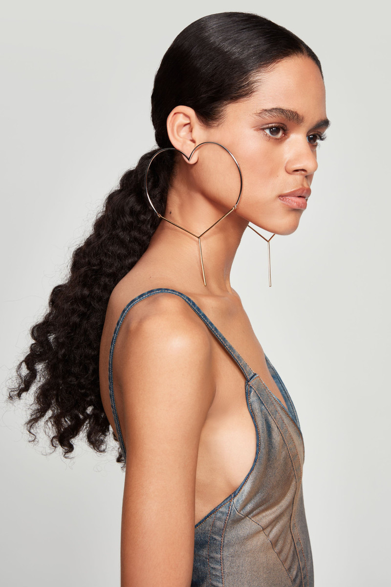 Y/Project Maxi Y Heart Earrings outlook