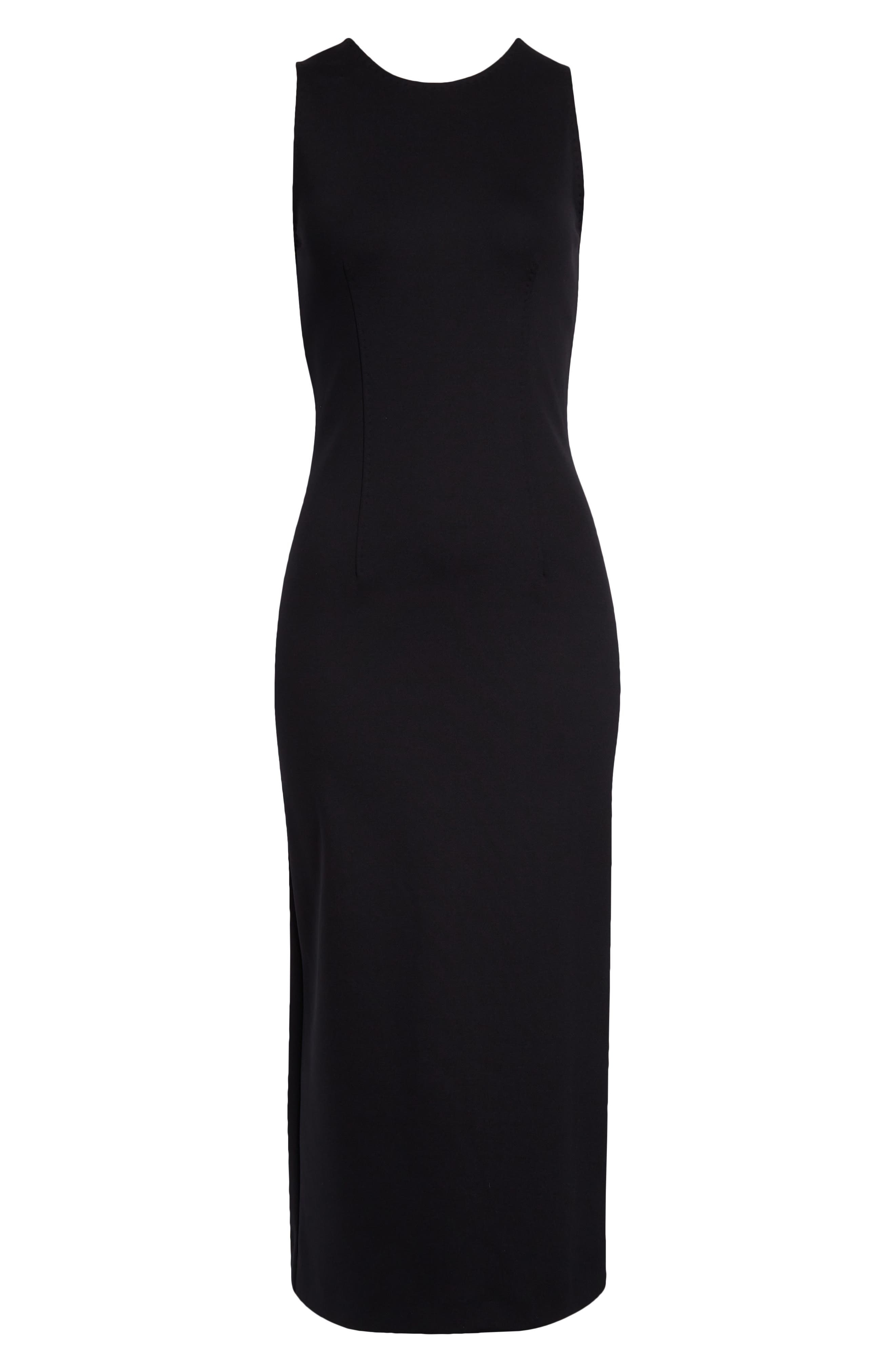 Max Mara Sevres Sleeveless Jersey Midi Dress in Black at Nordstrom - 5