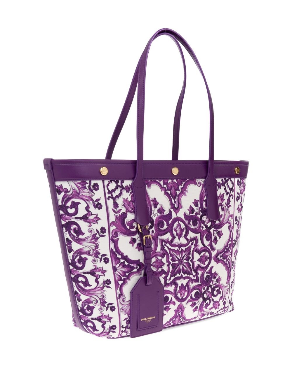 Majolica-print tote bag - 4