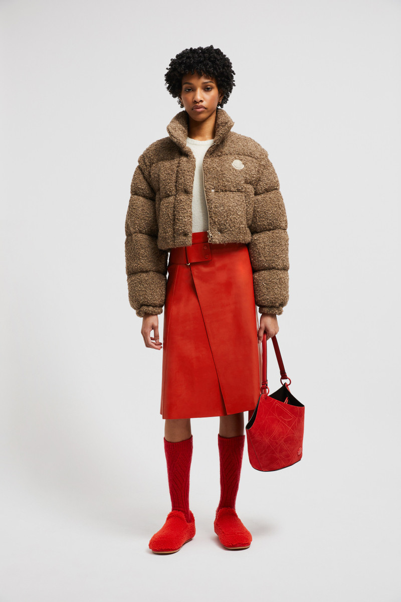 Moncler Leather Midi Skirt outlook