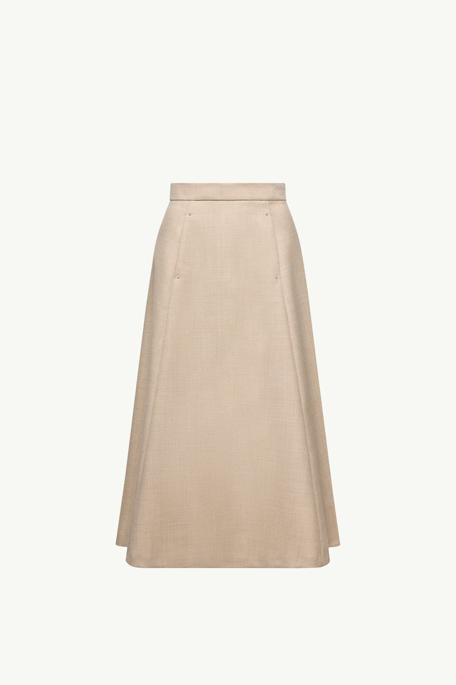 Mouliné Wool Midi Skirt - 1