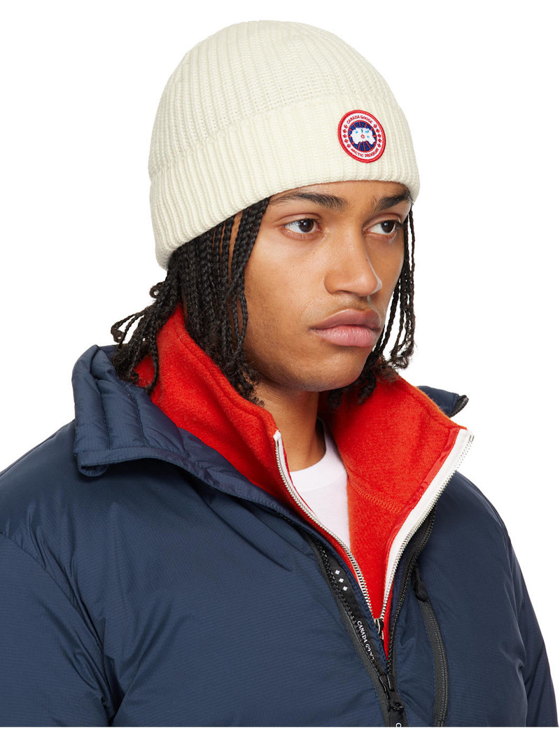 Canada Goose Off-White Rib Beanie outlook