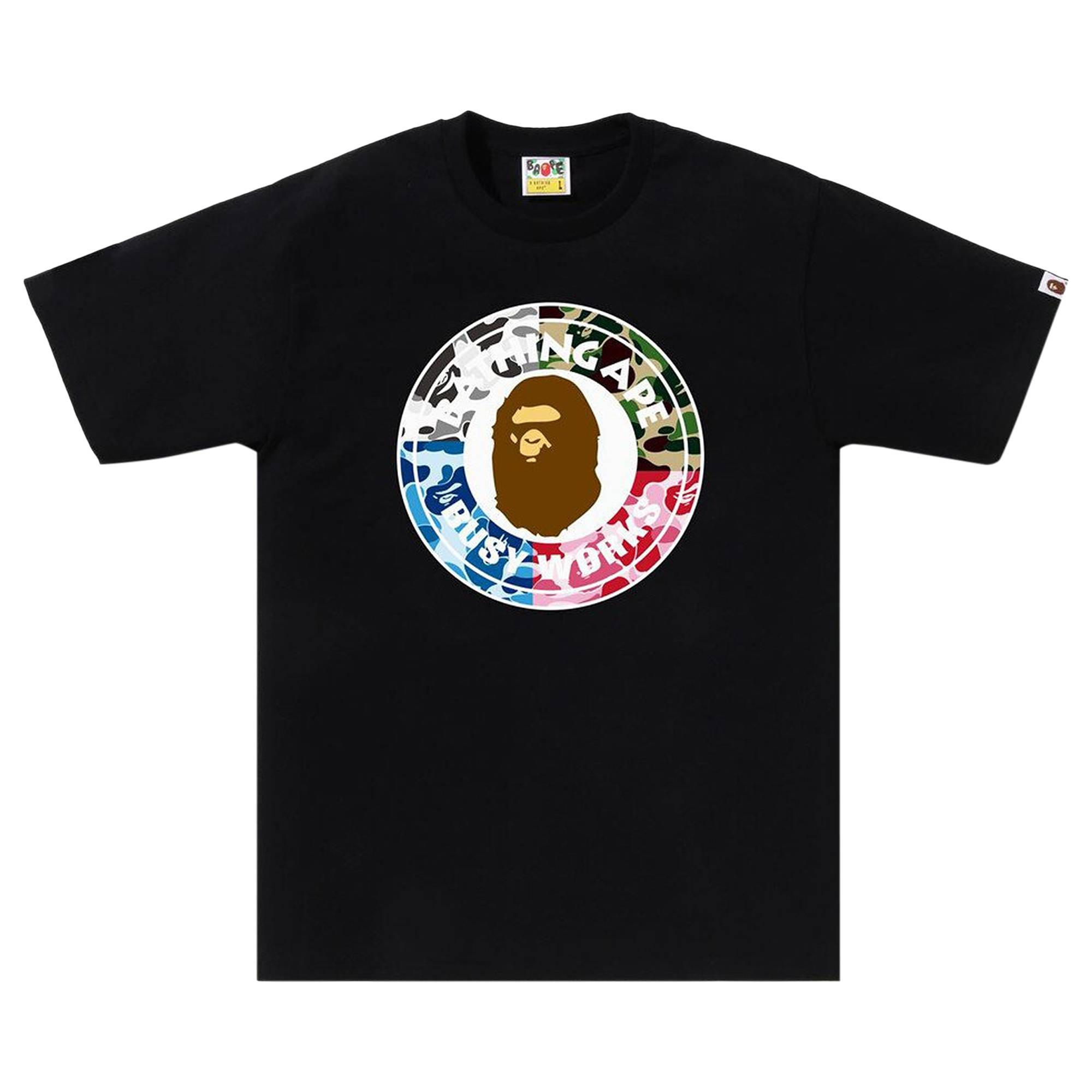 BAPE ABC Camo Crazy Busy Works Tee 'Black' - 1