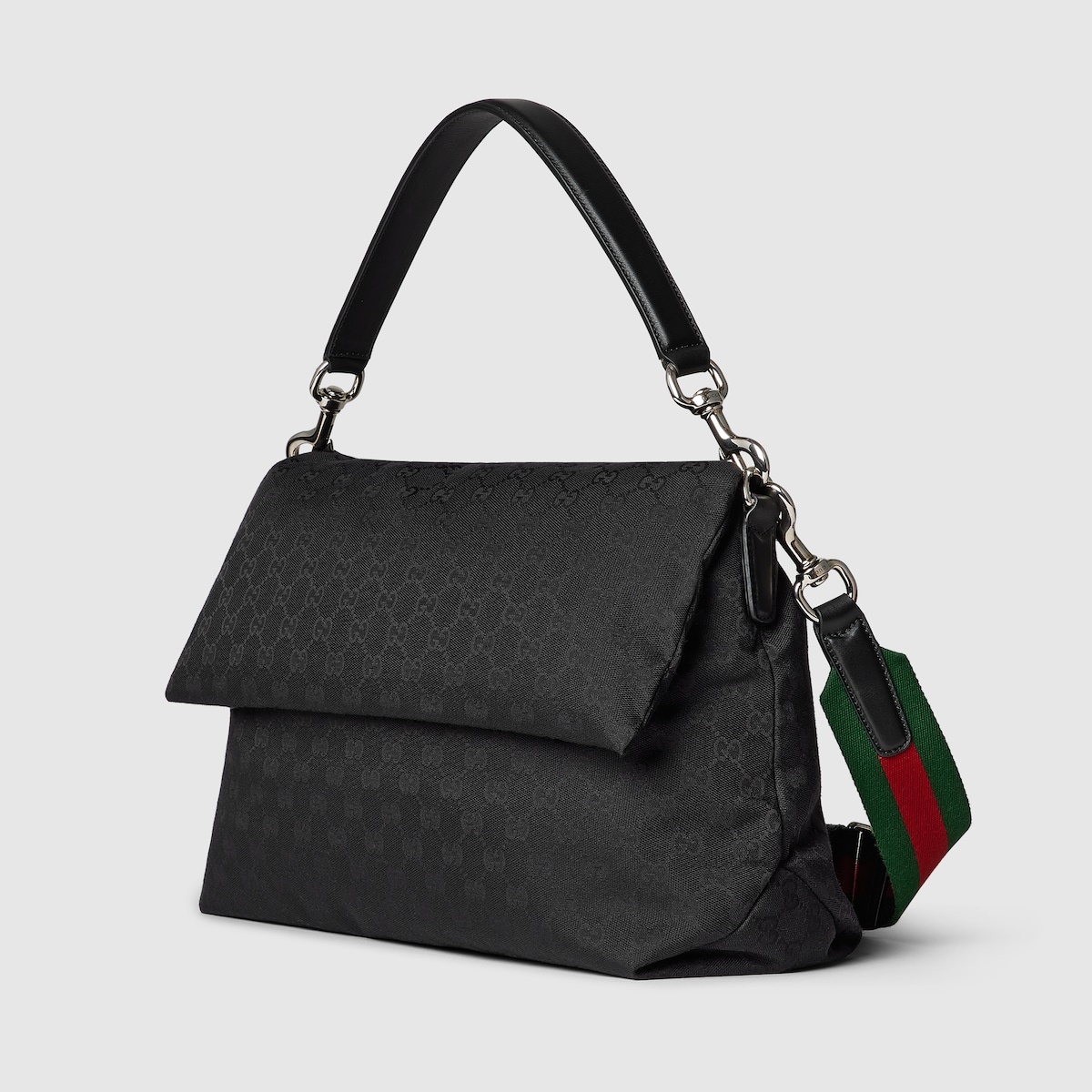 ショルダーバッグ GUCCI GG FABRIC MEDIUM CROSSBODY BAG GG Emblem medium crossbody bag in black fabric | GUCCI® US