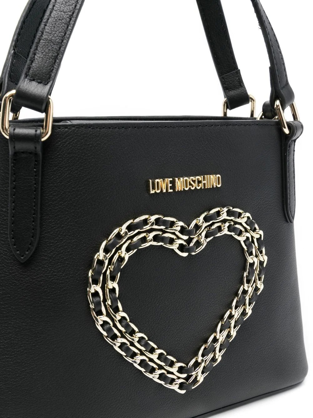 heart-logo leather bag - 4