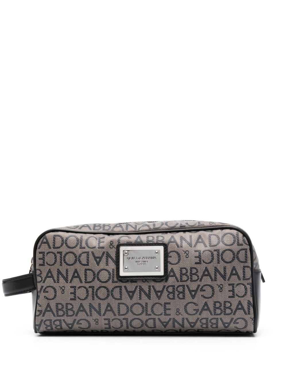 logo-print wash bag - 1
