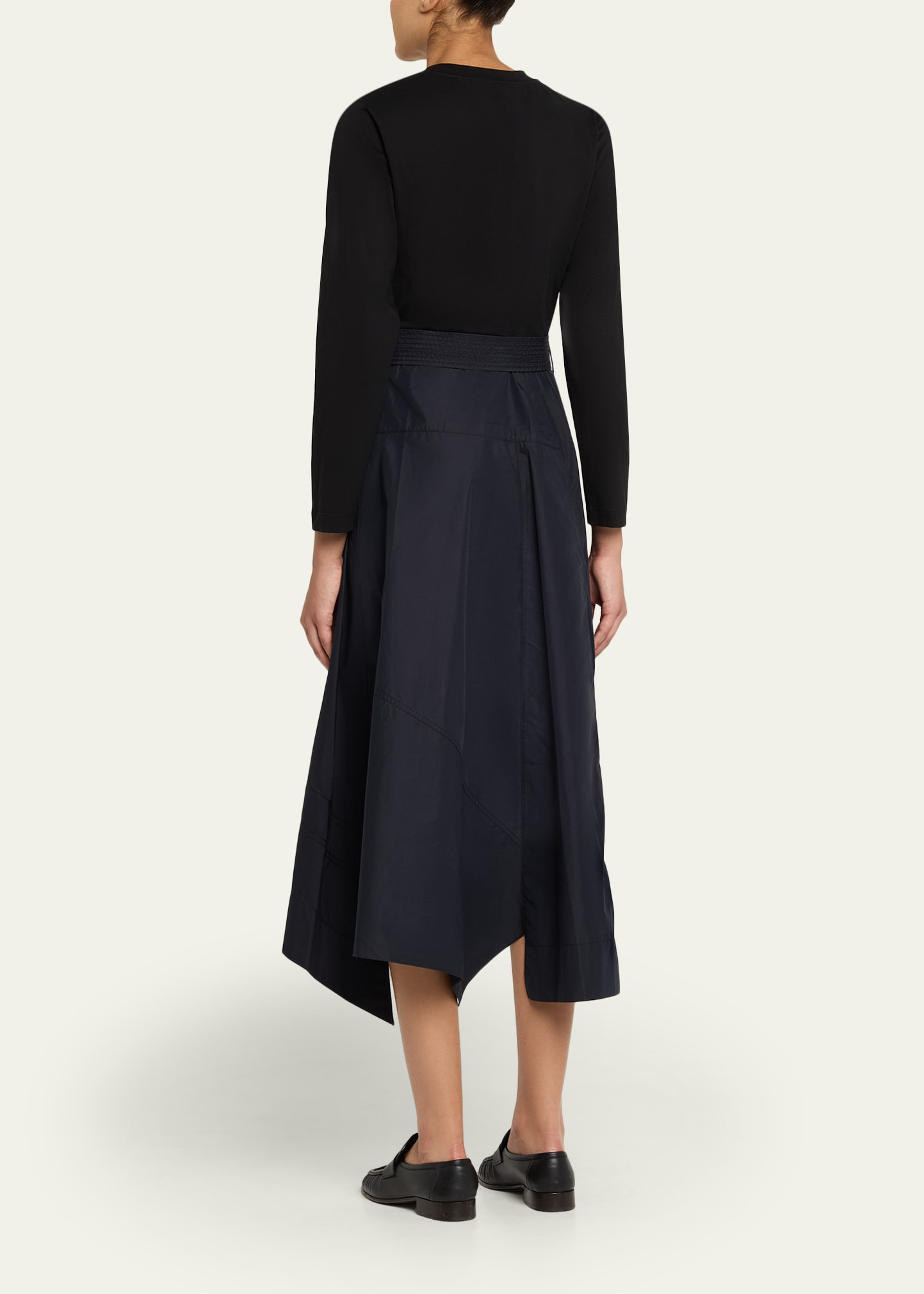 Long-Sleeve Combo T-Shirt Dress - 3