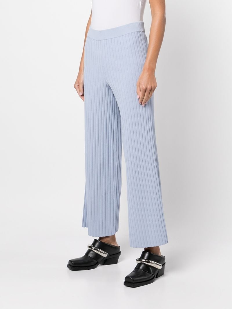 lightweight ribbed-knit trousers - 3